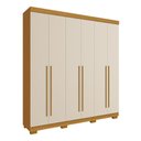 Ver imagem 1 de Guarda Roupa Casal 6 Portas 3 Gavetas Ágata Acp Móveis Cinamomo/off White
