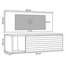 Ver imagem 2 de Penteadeira Suspensa Com Painel E Espelho Joy Branco