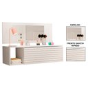 Ver imagem 3 de Penteadeira Suspensa Com Painel E Espelho Joy Branco