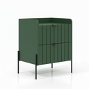 Ver imagem 4 de Mesa de Cabeceira Venus 45cm 100% Mdf Verde Base Metálica:preto