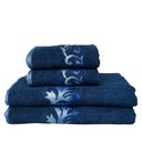 Ver imagem 1 de Jogo de Toalha Banho e Rosto Eda 4 Peças Azul