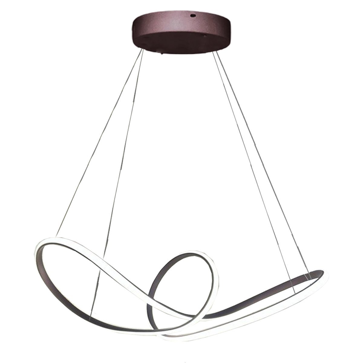 Lustre Arco Infinito Luminaria Aneis 3 em 1 Led 49W Pendente Quarto Sala de Jantar Recepçao Residenc - 4