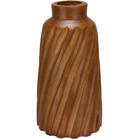 Vaso Decorativo Enfeite Casa Home&co Madeira 28x15x15cm Natural