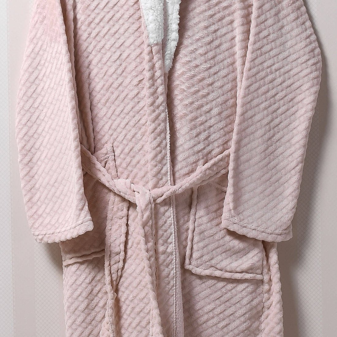 Roupão Kimono Microfibra Sherpa Soft Nude - 2