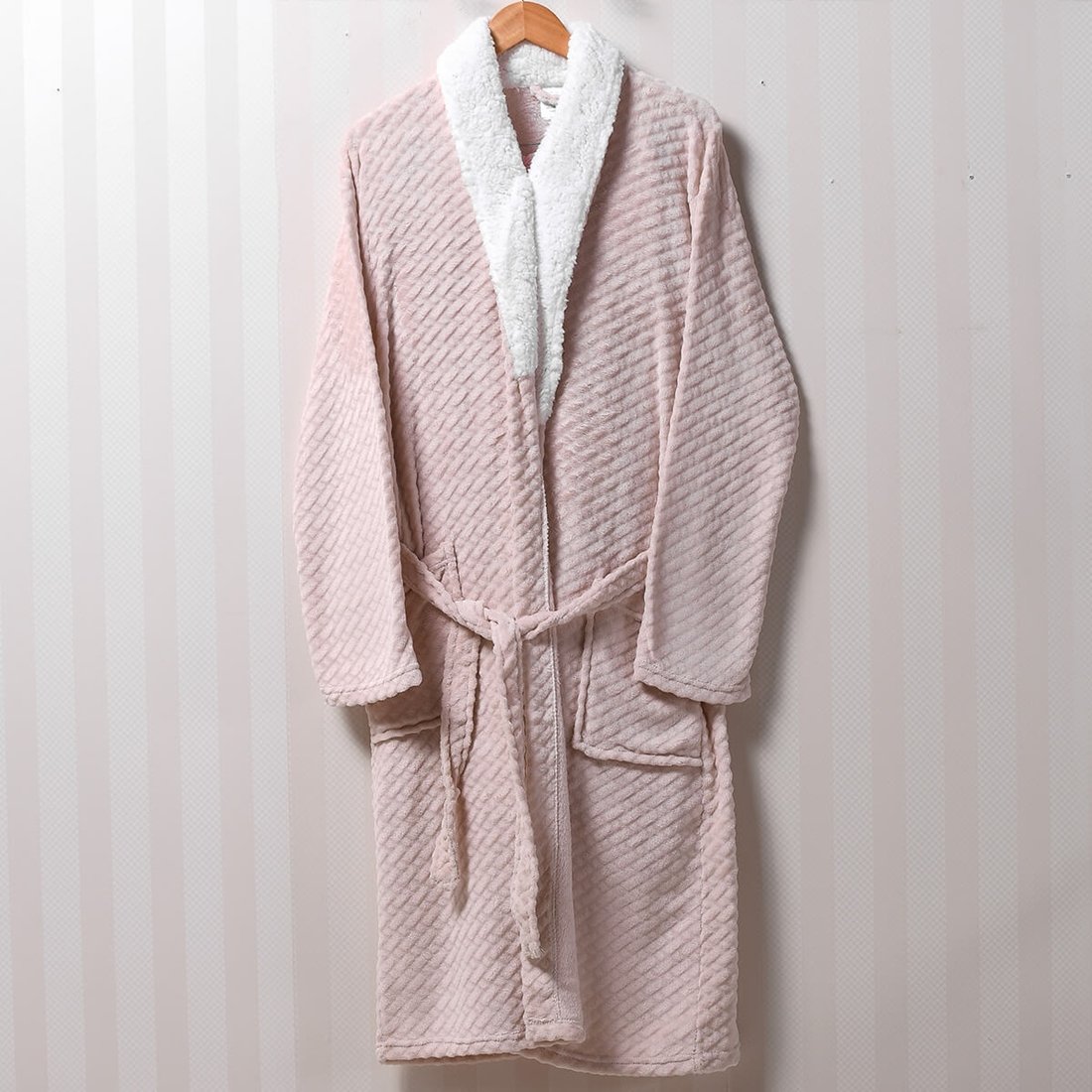 Roupão Kimono Microfibra Sherpa Soft Nude