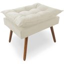 Ver imagem 1 de Puff Decorativo Opala Suede Pés Palito - Bela Móveis:bege