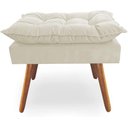 Ver imagem 2 de Puff Decorativo Opala Suede Pés Palito - Bela Móveis:bege
