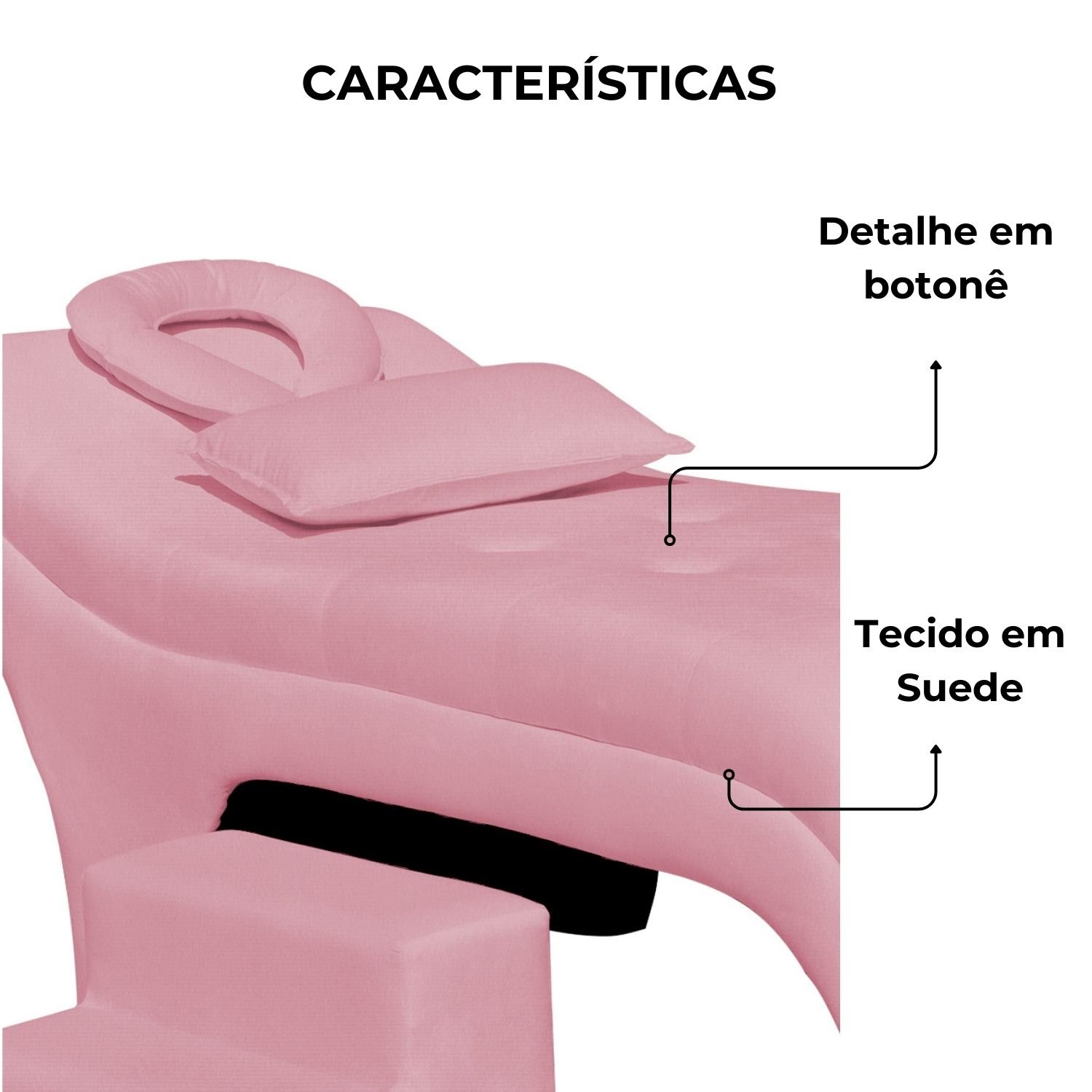 Maca Estofada Estética Botonê 60 Cm Sobrancelha Cilios Cor:rosa - 2