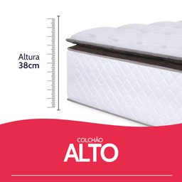 Colchão Casal Bf Molas Ensacadas com Pillow Top Extra Conforto 138x188x38cm Premium Sleep - 8