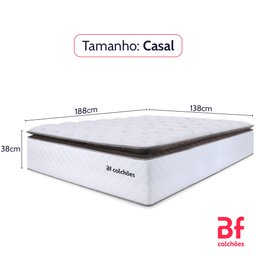 Colchão Casal Bf Molas Ensacadas com Pillow Top Extra Conforto 138x188x38cm Premium Sleep - 4