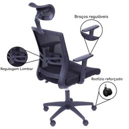 Cadeira Tela Mesh OR-3317 Giratória – ORDESIGN - 2