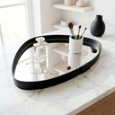 Ver imagem 3 de Bandeja Decorativa Espelhada Luxo para Sala e Lavabo Ciel 36cm:Preto