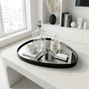 Ver imagem 5 de Bandeja Decorativa Espelhada Luxo para Sala e Lavabo Ciel 36cm:Preto