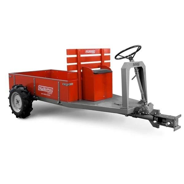 Carreta Tracionada 4x4 com Direção Volante para Motocultivador Husqvarna Tf545de - 1
