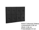 Ver imagem 2 de Painel de Cama Solteiro 0,90cm Botão - Cores - Compra Moveis em Casa: Preto