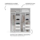 Ver imagem 3 de Guarda Roupa Casal 161,1cm com 4 Portas e 4 Gavetas 240824 Linha Porto Politorno Móveis