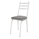 Ver imagem 3 de Kit 4 Cadeiras de Cozinha Luisiana Estampado Grafiato Pés de Ferro Branco - Pallazio