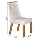 Ver mais imagens de Mesa de Jantar Dora 160x80 Vidro 25mm Cinamomo Off White com Kit 6 Cadeiras Veludo Palha - Valdemóve