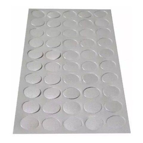 Tapa Furo Adesivo 12mm Branco Tx 20 Cartelas C/52 Unid, Cada