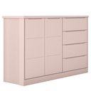 Ver imagem 3 de Cômoda Infantil 2 Portas 4 Gavetas Lua P04 Rose - Mpozenato