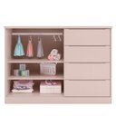 Ver imagem 6 de Cômoda Infantil 2 Portas 4 Gavetas Lua P04 Rose - Mpozenato