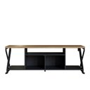 Ver imagem 1 de Rack Estilo Industrial para Tv até 60" com Iluminação em Led Rgb P1033 Preto/mel