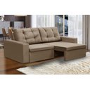 Ver imagem 1 de Sofá Retrátil 2 Lugares 1,80m Lia Suede Capuccino Madelina Decor