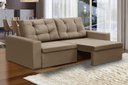 Ver imagem 1 de Sofá Retrátil 2 Lugares 1,80m Lia Suede Capuccino Madelina Decor