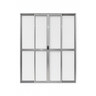 Porta Sacada 4 Folhas Aluminio Branco C/ Trinco 2.10x2.00 - 3
