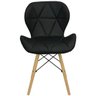 Cadeira Prizi Eames Acolchoada E45 Preto - 1