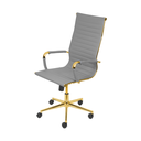 Ver imagem 1 de Cadeira de Escritório Giratoria Eames Cinza - Alta | Dourado Brilho