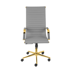 Cadeira de Escritório Giratoria Eames Cinza - Alta | Dourado Brilho - 2