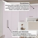 Ver imagem 5 de Quarto de Canto Casal com Guarda Roupas Cabeceira e Escrivaninha Alpes Luciane Móveis
