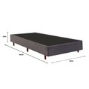 Ver imagem 2 de Base Box Solteiro 88x188x25cm Mannes Cinza
