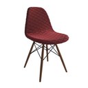 Ver imagem 5 de Mesa Jantar Londres Retangular Branca 137x90 6 Cadeiras Estofadas Vermelho Madeira