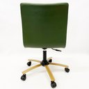 Ver imagem 6 de Cadeira Escritório Amanda cor Verde Oliva base cor Dourado Fosco com regulagem de Altura Kit 2 pe