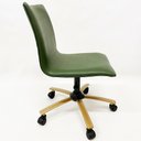 Ver imagem 3 de Cadeira Escritório Amanda cor Verde Oliva base cor Dourado Fosco com regulagem de Altura Kit 2 pe