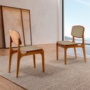 Ver imagem 2 de Conjunto com 2 Cadeiras Malta em Madeira Maciça para Sala de Jantar Moderna Mobília