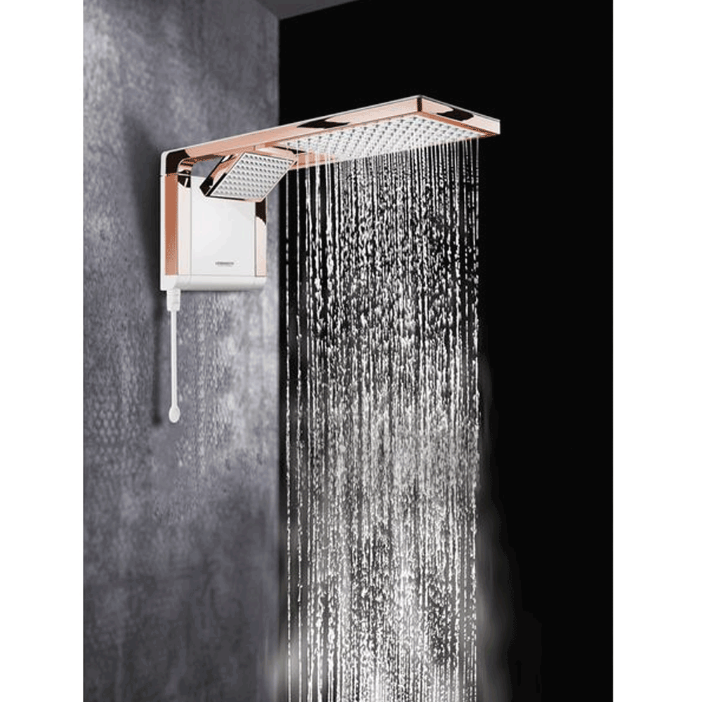 Chuveiro Eletronico 220/7800 Acqua Duo Branco Rose Gold - Lorenzetti - 2