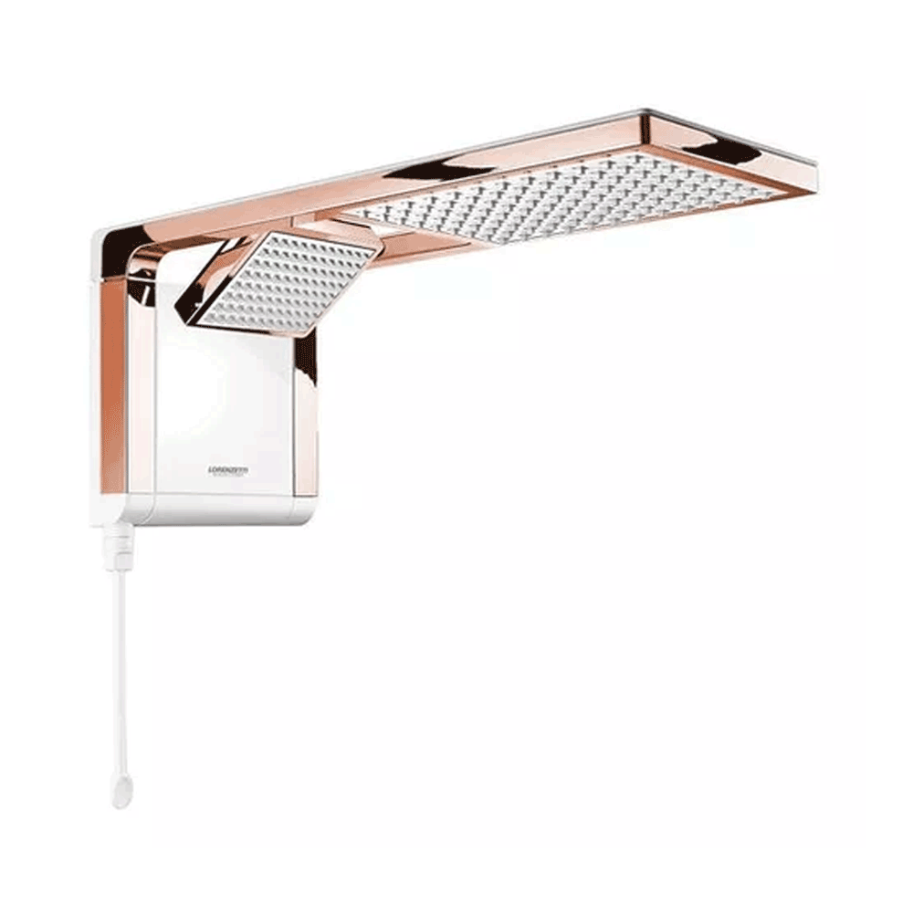 Chuveiro Eletronico 220/7800 Acqua Duo Branco Rose Gold - Lorenzetti