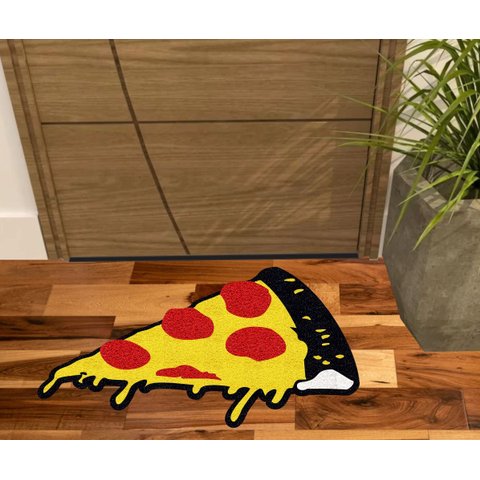TAPETE PIZZA PARA PORTA DE ENTRADA E DECORÇÃO DE SALA QUARTO E COZINHA.