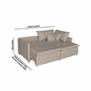 Ver imagem 2 de Sofá Cama Dubai 4 Lugares 2,00m Retrátil e Reclinável | Conforto e Design Moderno de Casa Estofados