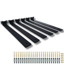 Ver imagem 1 de Kit 6 Suportes para Prateleira 40cm Mão Francesa de Parede Acabamento Aço Durável Preto