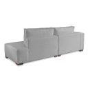 Ver imagem 3 de Sofá 4 Lugares Modulado Chaise Almofada Solta Molas Isa Bé Linho Cinza Medio 2,7m