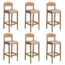 Ver imagem 2 de Conjunto 6 Banquetas Altas Capri para Cozinha e Bancada com Estilo Moderno - Amêndoa