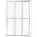 Ver imagem 1 de Porta de Aluminio Sacada 3 Folhas Móveis com Trinco Linha Leve:branco/2,10 X 2,00