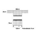 Ver imagem 2 de Kit Cozinha Modulada 4 Peças Alpha (3aéreos+1balcão) C4p181 Freijo/off White - Carraro
