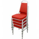 Ver imagem 1 de Kit com 4 Cadeiras Empilháveis Linha Hotel Plus Vermelho