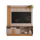 Ver imagem 2 de Conjunto Painel e Rack com Detalhes Ripados e Prateleira
