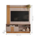 Ver imagem 4 de Conjunto Painel e Rack com Detalhes Ripados e Prateleira